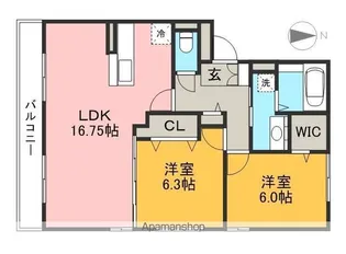 サンハイム【1階】の間取り