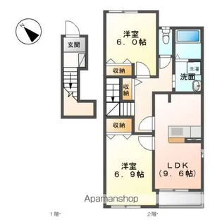あじさい【201号室】の間取り