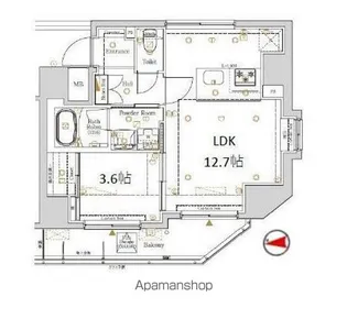 LOG本所吾妻橋【4階】の間取り