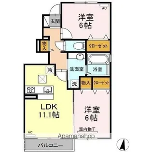 GRACE・K【1階】の間取り