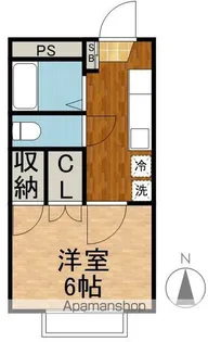 長野県長野市大字三輪荒屋【アパート】の間取り