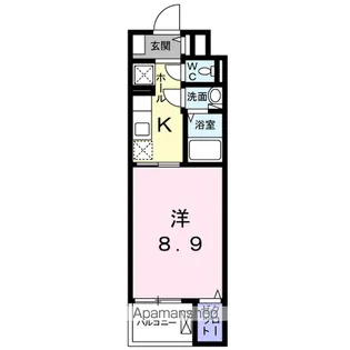 グランディー豊原町【4階】の間取り