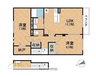 ソーラーQ.B.T【2階】の間取り