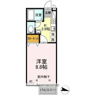 セジュール・栗林南【2階】の間取り