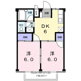 アーバンハイツ那加B【2階】の間取り