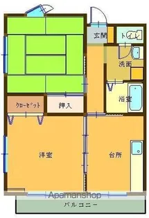 いずみコーポ【202号室】の間取り
