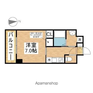 プレイズシード車道【6階】の間取り