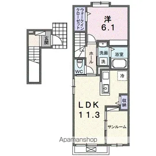 ファームヒルズ【2階】の間取り