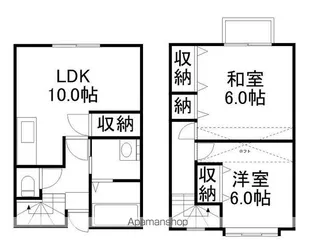 ふぁみーゆ紫竹山A【3号室】の間取り