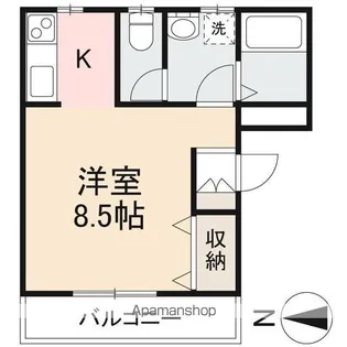 サニープレイス・ワン【103号室】の間取り