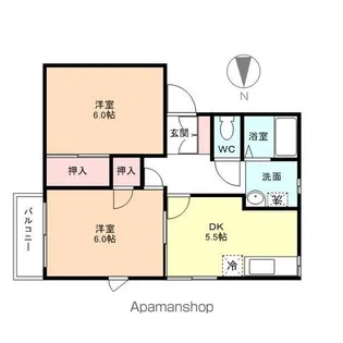 ポンパブランカ【A101号室】の間取り