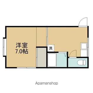 ベリーズ館向【205号室】の間取り