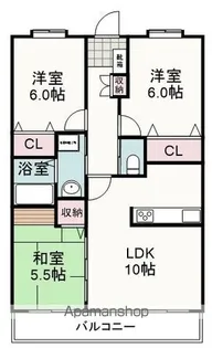 シェーンベルク安東【2階】の間取り