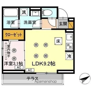 コーラル西船橋【1階】の間取り