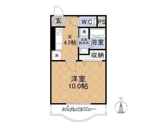グリーンアベニュー【106号室】の間取り