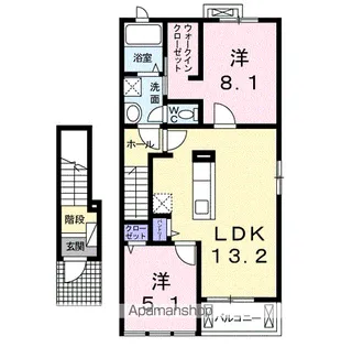 リラッサ【2階】の間取り