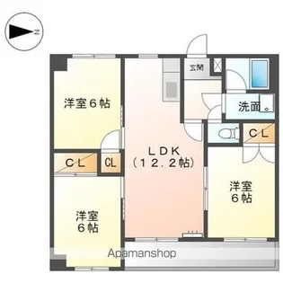 パークサイド広田【3階】の間取り