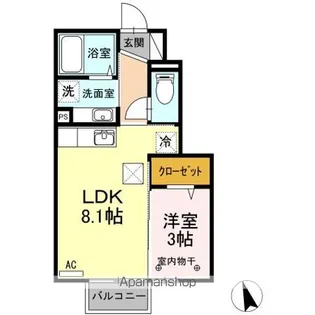 コウジィーコートI【1階】の間取り
