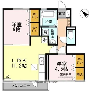 ノール プラージュ【1階】の間取り