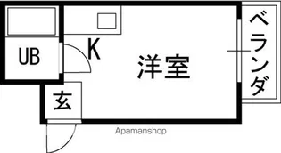 ワンダーハウス萱島【103号室】の間取り