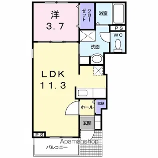 パピヨン【1階】の間取り