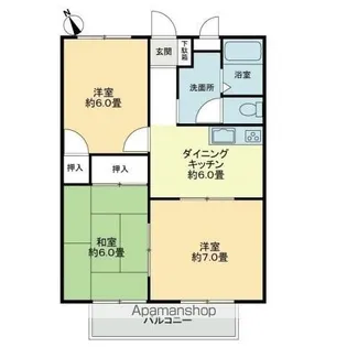 フォブール勅使A【2階】の間取り