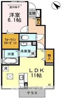 プルニエ A棟【1階】の間取り