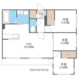 ラ シュエット北大前【4階】の間取り