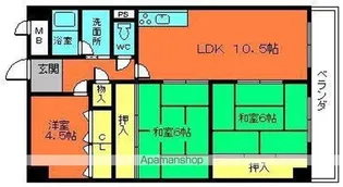 ランプリ築山【3階】の間取り