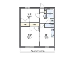 レオパレスCAPTAIN【2階】の間取り