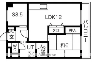 ダイアパレス八幡【1階】の間取り