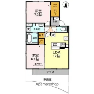 Clivia South【1階】の間取り