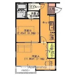 フラットN【2階】の間取り