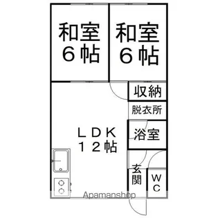 鳥里ハイツ【1階】の間取り