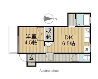 1DKの間取り画像