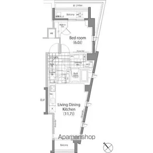 パークハビオ中目黒【2階】の間取り
