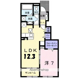こんね・さくら B【1階】の間取り