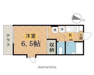 シングルT【101号室】の間取り