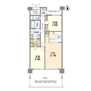 ダイアパレス三の丸西【2階】の間取り