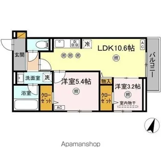 ディーシンシア【3階】の間取り