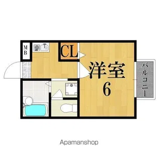 ハイツニューアイリス【2階】の間取り