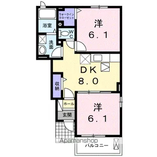 メゾン ド コンフォート【1階】の間取り
