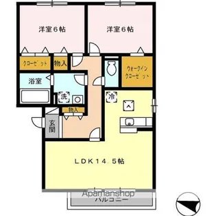 グレイスコート手城【1階】の間取り