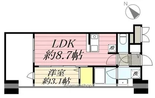 グランフォーレ千早マークスクエア ウエストウイング【7階】の間取り