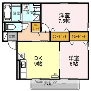 サンビレッジ二の宮 B【2階】の間取り