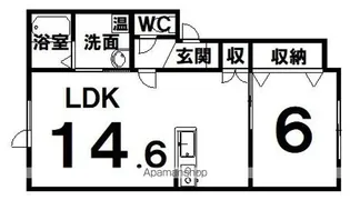 レインボーコート東川B棟【1階】の間取り