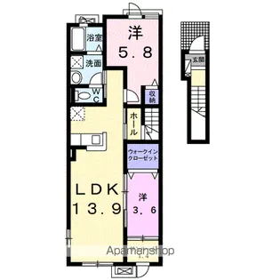 SHANCE (シャンス)【2階】の間取り
