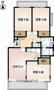 クレール林島【2階】の間取り