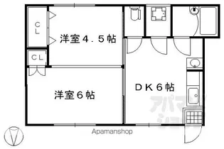 マンション丸高【205号室】の間取り