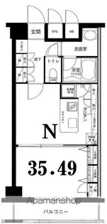 グリフィン横浜・山下公園弐番館【1108号室】の間取り
